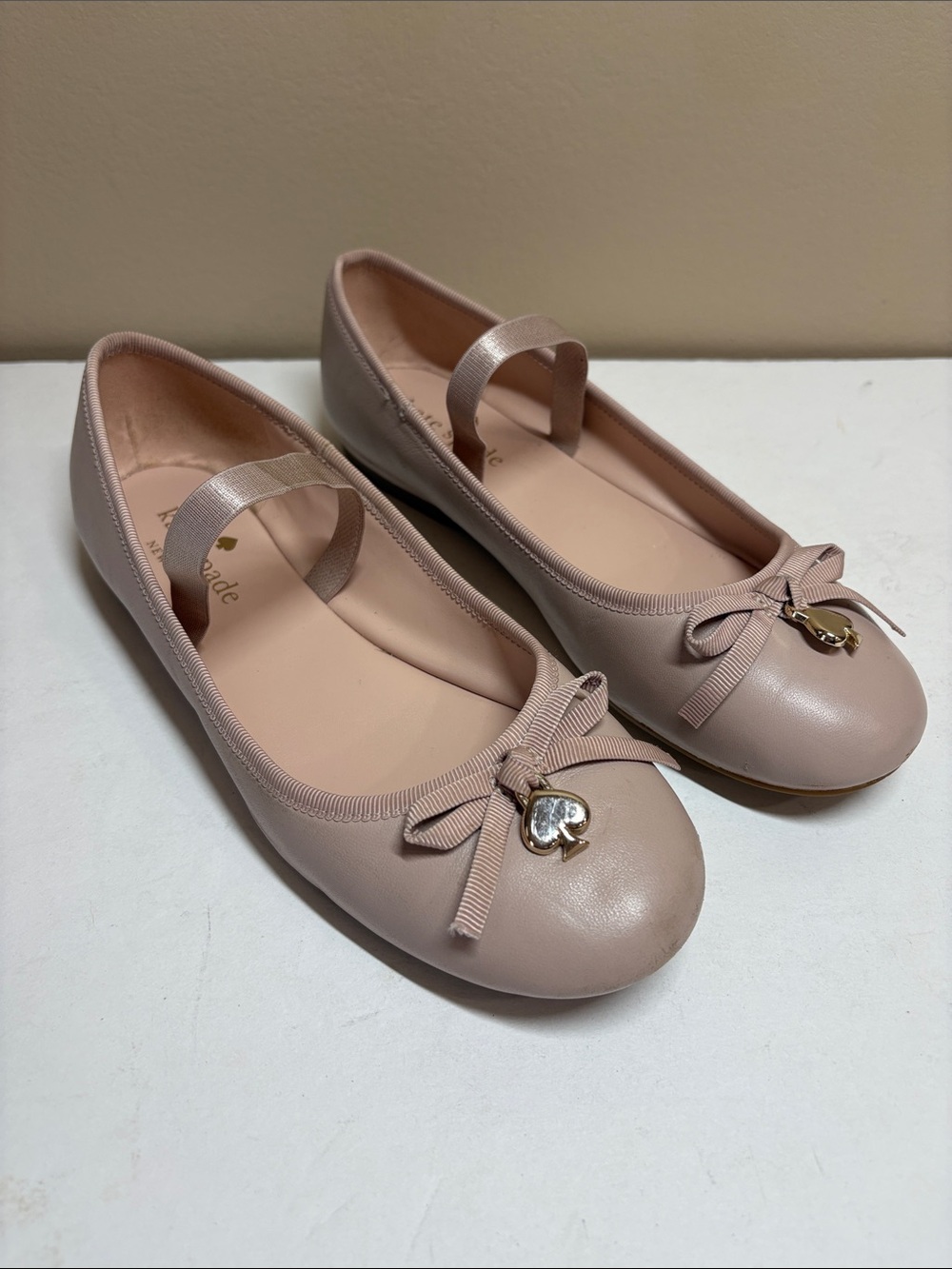 kate spade Amora Blush Pink Ribbon Ballet Flat, 5.5